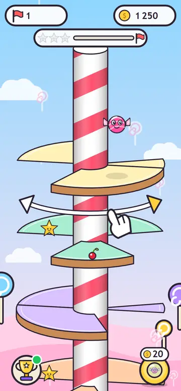 Candy Tumble — pierwszy poziom