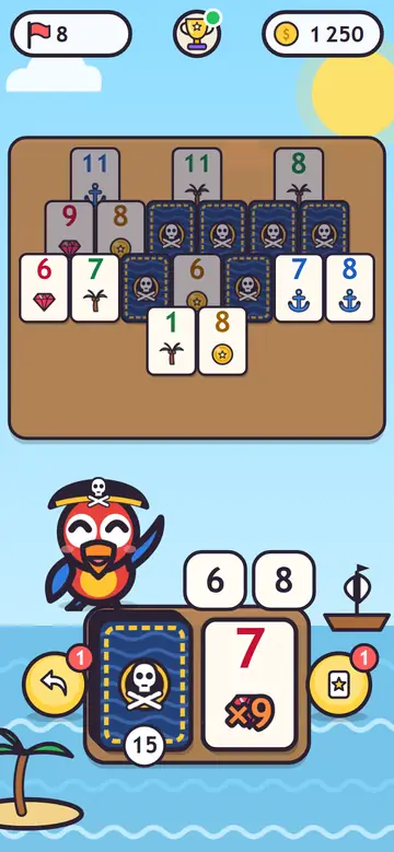 Treasure Cards — w trakcie gry