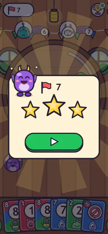 Monster Eights — level complete