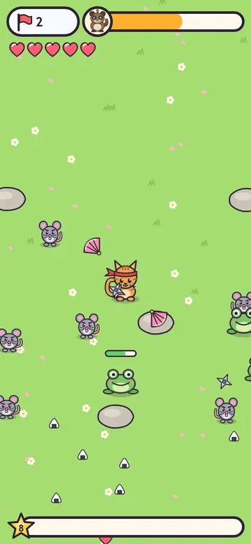 Kitten Ninja — w trakcie gry