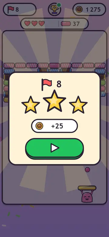 Choco Boom — poziom ukończony