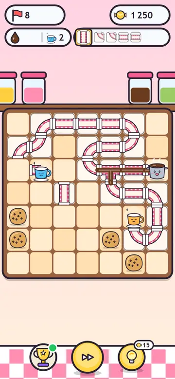 Choco Pipes — tijdens het spelen