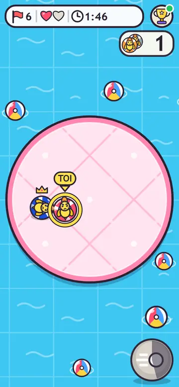 Quack Bump Pool — tijdens het spelen