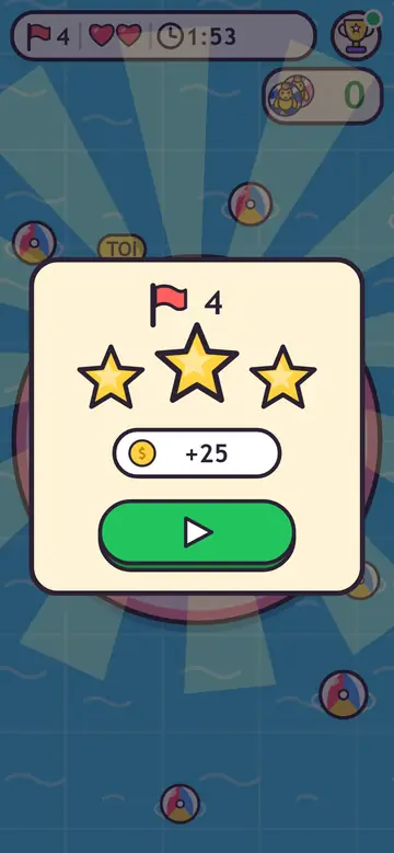 Quack Bump Pool — level gehaald