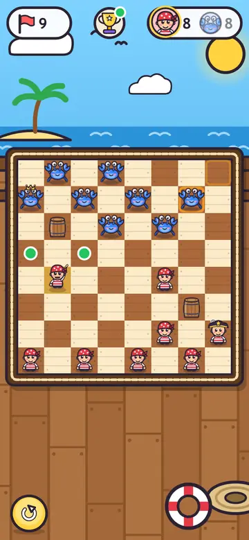 Pirate Checkers — gameplay