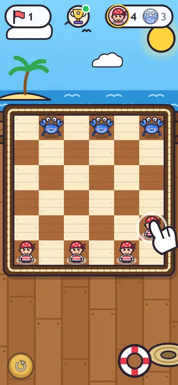 Pirate Checkers — first level