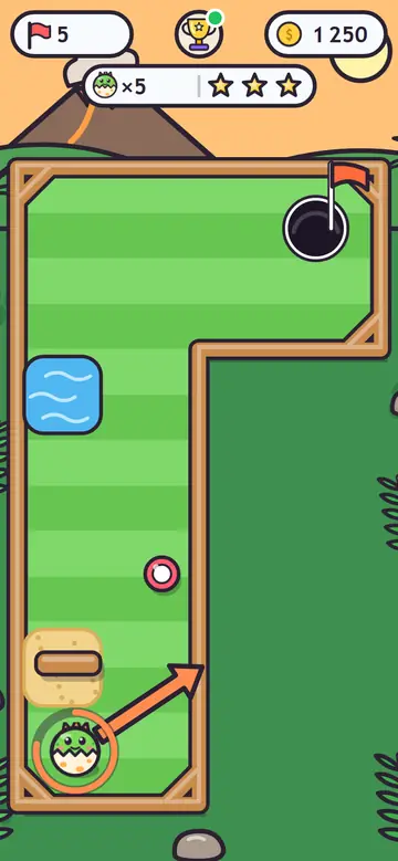 Dino Mini Golf — w trakcie gry