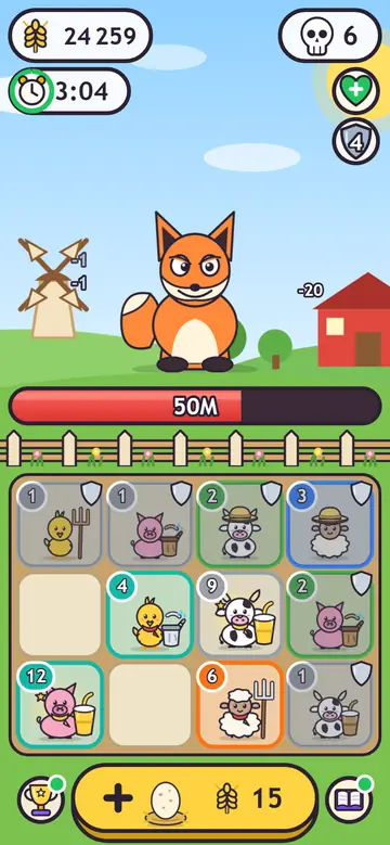 Crazy Farm — w trakcie gry