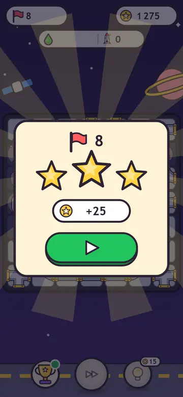 Glug Rocket — poziom ukończony