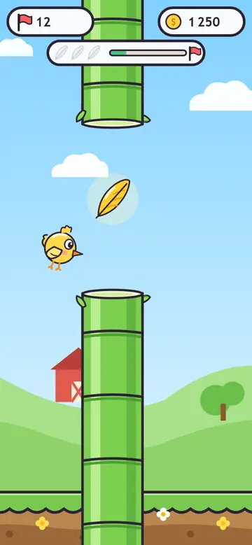 Hop Plumette — w trakcie gry