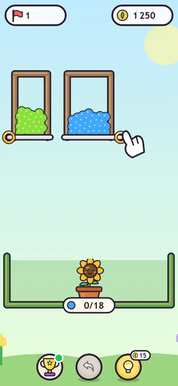 Garden Drop — eerste level