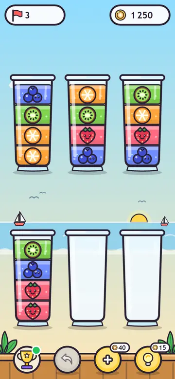 Juice Party — pierwszy poziom
