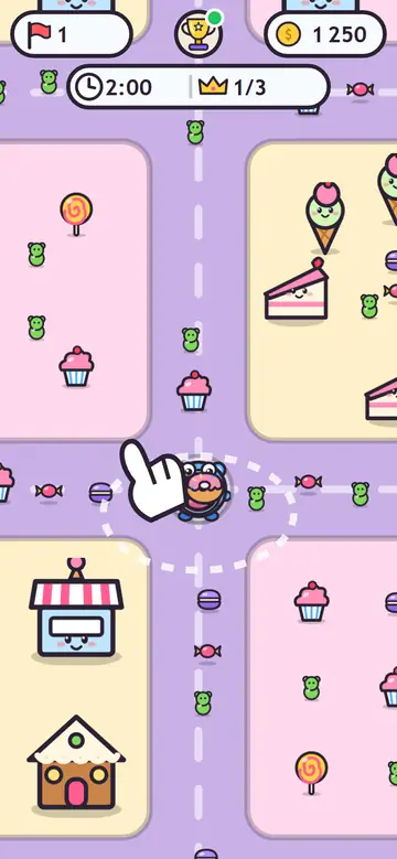 Munch Town — eerste level