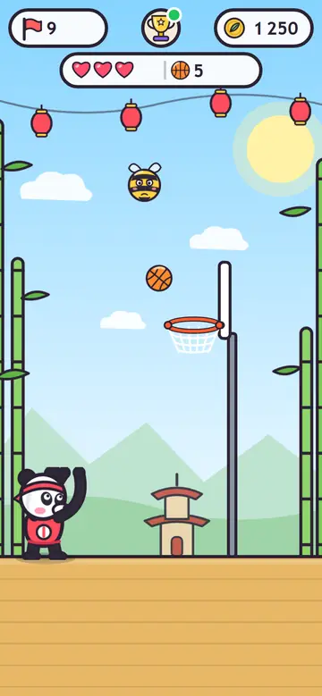 Panda Hoops — tijdens het spelen