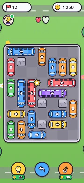 Parking Panic — w trakcie gry