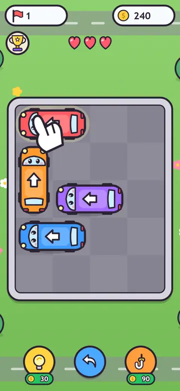 Parking Panic — pierwszy poziom