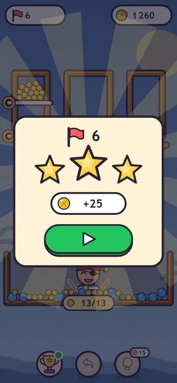 Pirate Nugget — poziom ukończony