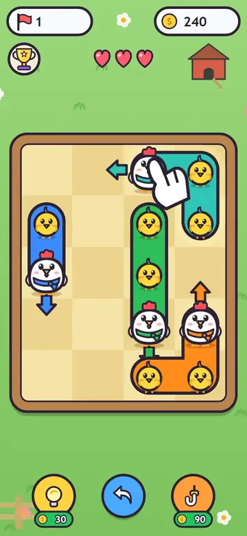 Chick Rush — eerste level