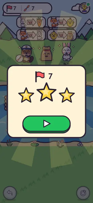 Silly Raft — poziom ukończony
