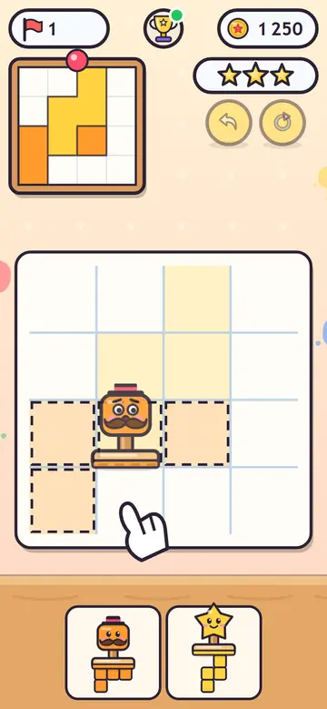 Silly Stamps — pierwszy poziom